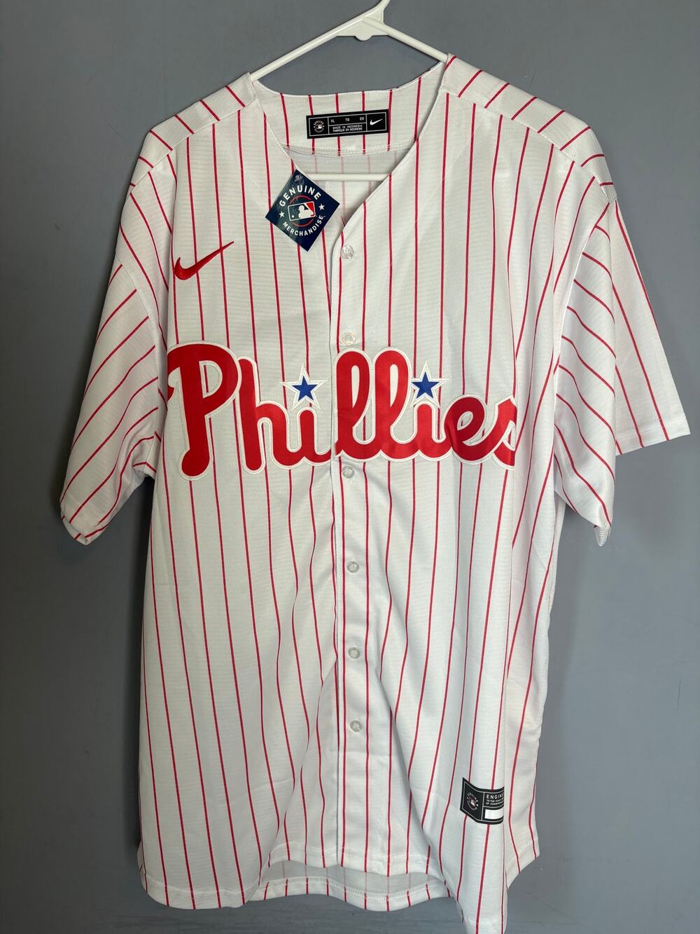 NWT Nike Philadelphia Phillies 3 Bryce Harper Mens White Jersey Size XL